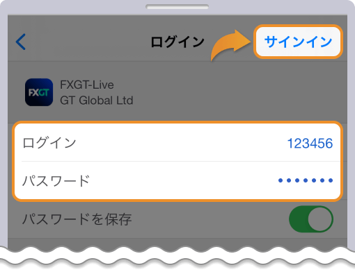 モバイルアプリ版MT4ログイン